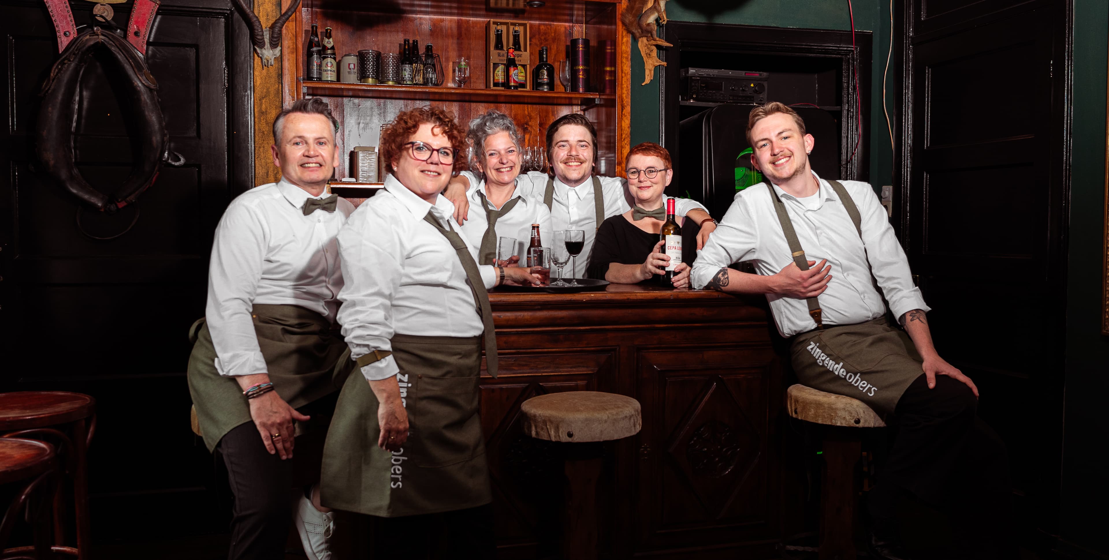 Zingende Obers buiten in actie